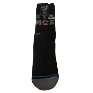 Stance Dwayne Wadw Collection black socks mens sz Medium 6-12